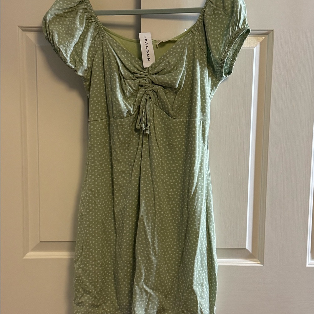 PacSun Green Polka Dot Dress